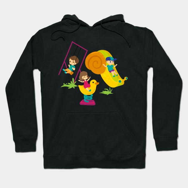 Cute kids playing Hoodie by holidaystore